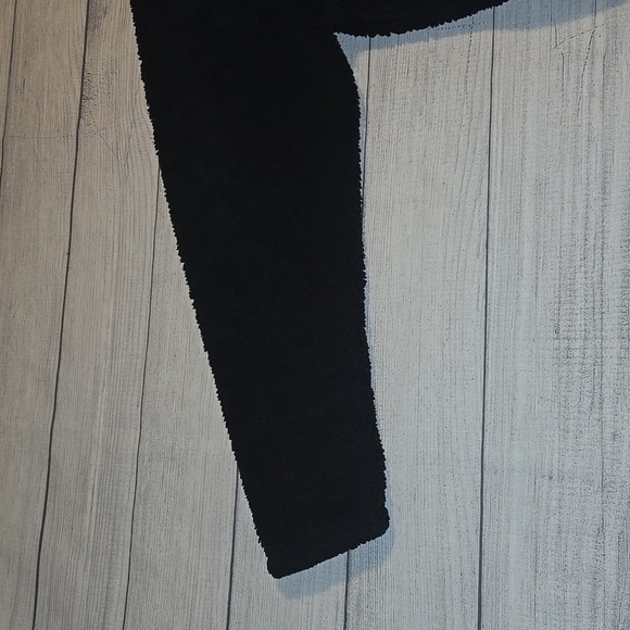 PINK Women's Quarter Zip Pullover Teddy Sweater Black Size L - Picture 4 of 8